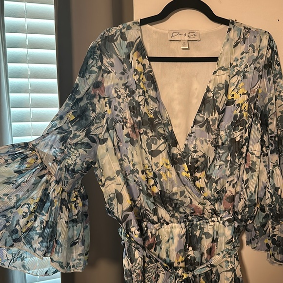 Parker & Rowe Faux Wrap Chiffon Dress - Picture 2 of 3